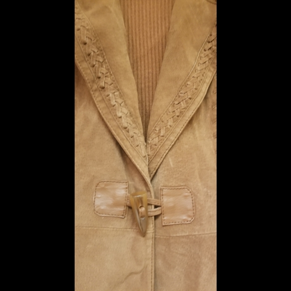 Nygård Collection Light Brown Tan Genuine Suede Jacket 6-8 - Picture 2 of 6